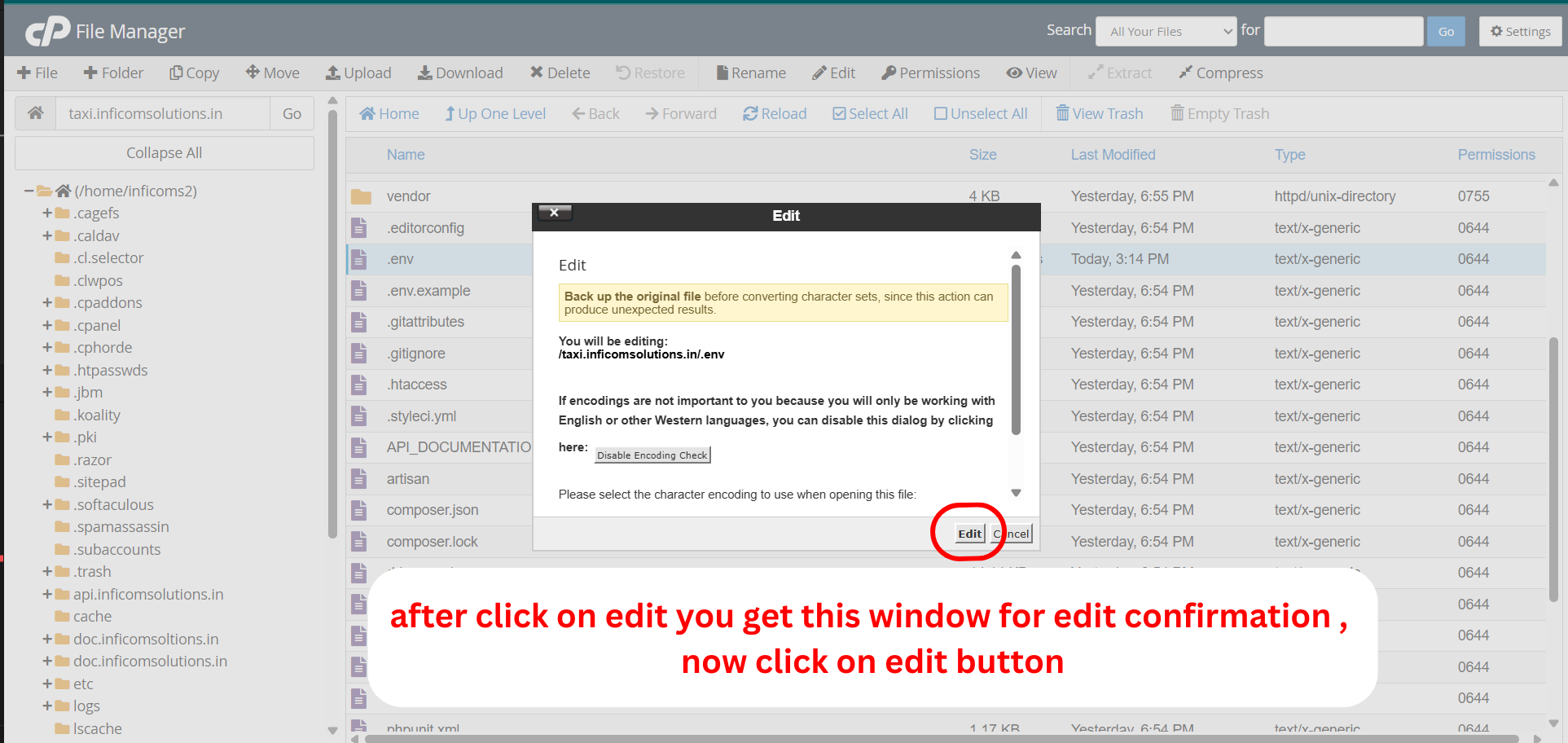 Change file permissions