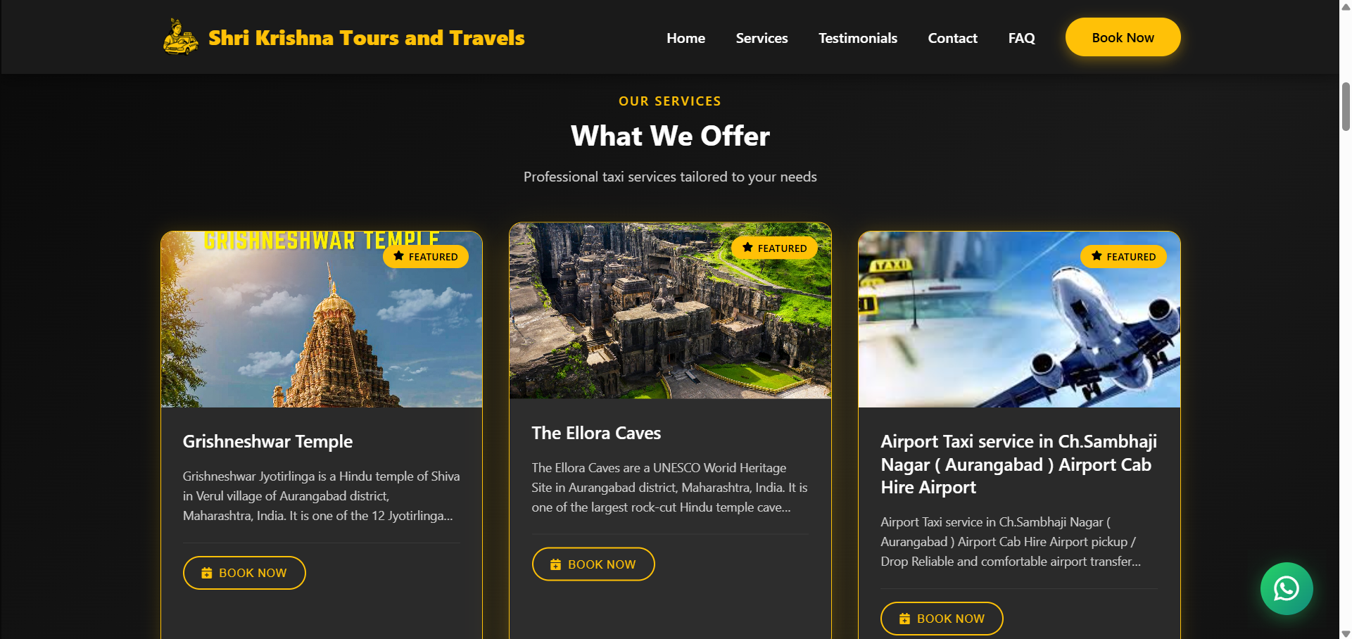 Services Page Screenshot